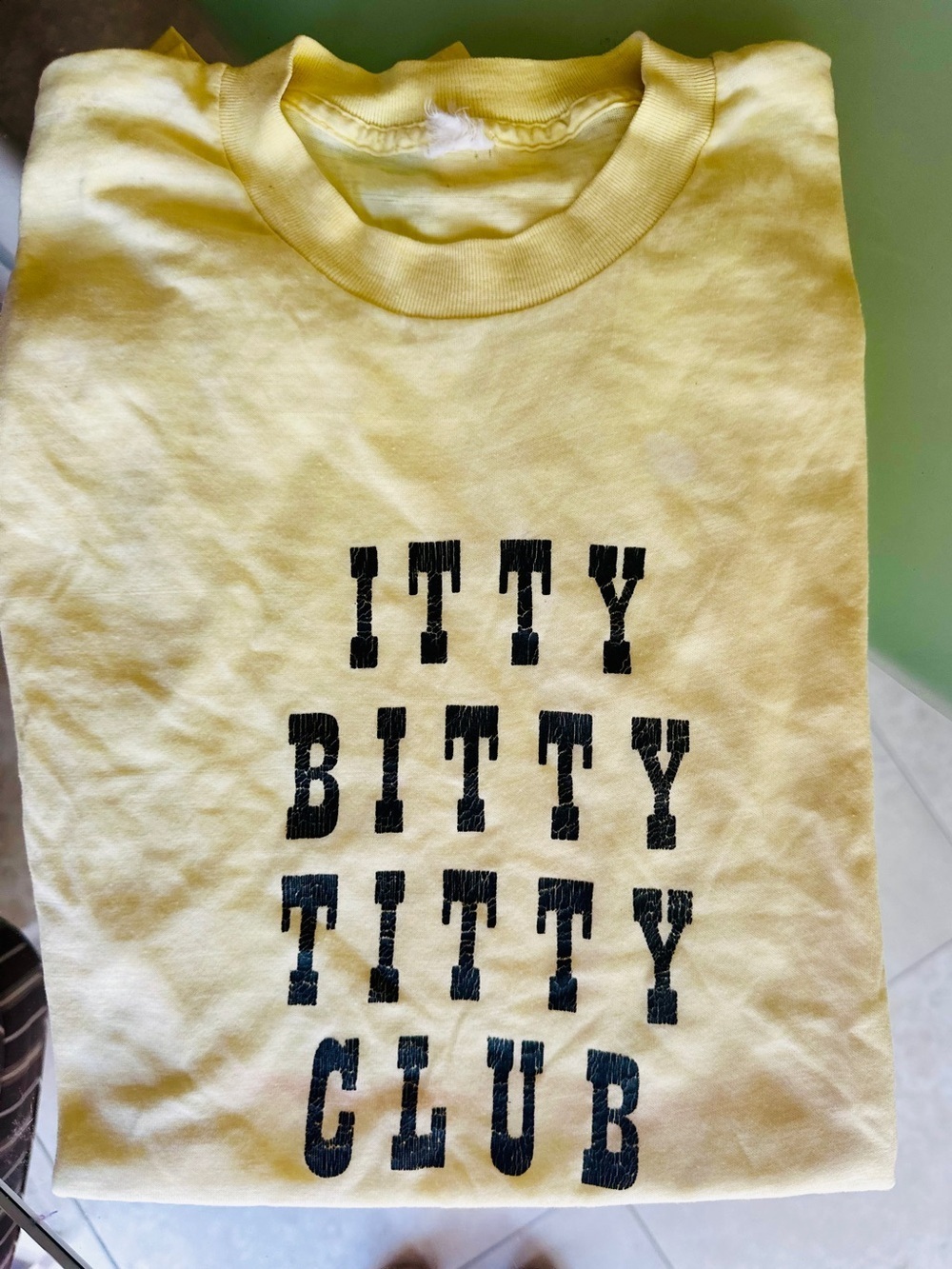1970s Humor “ ITTY BITTY TITTY COMMITTEE “ T -shirt - Fantastic FIND & Rare - Picture 5 of 5